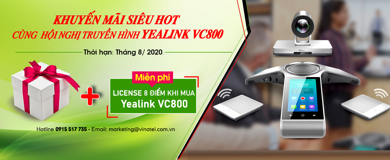 Siêu khuyến mãi hội nghị truyền hình Yealink VC800